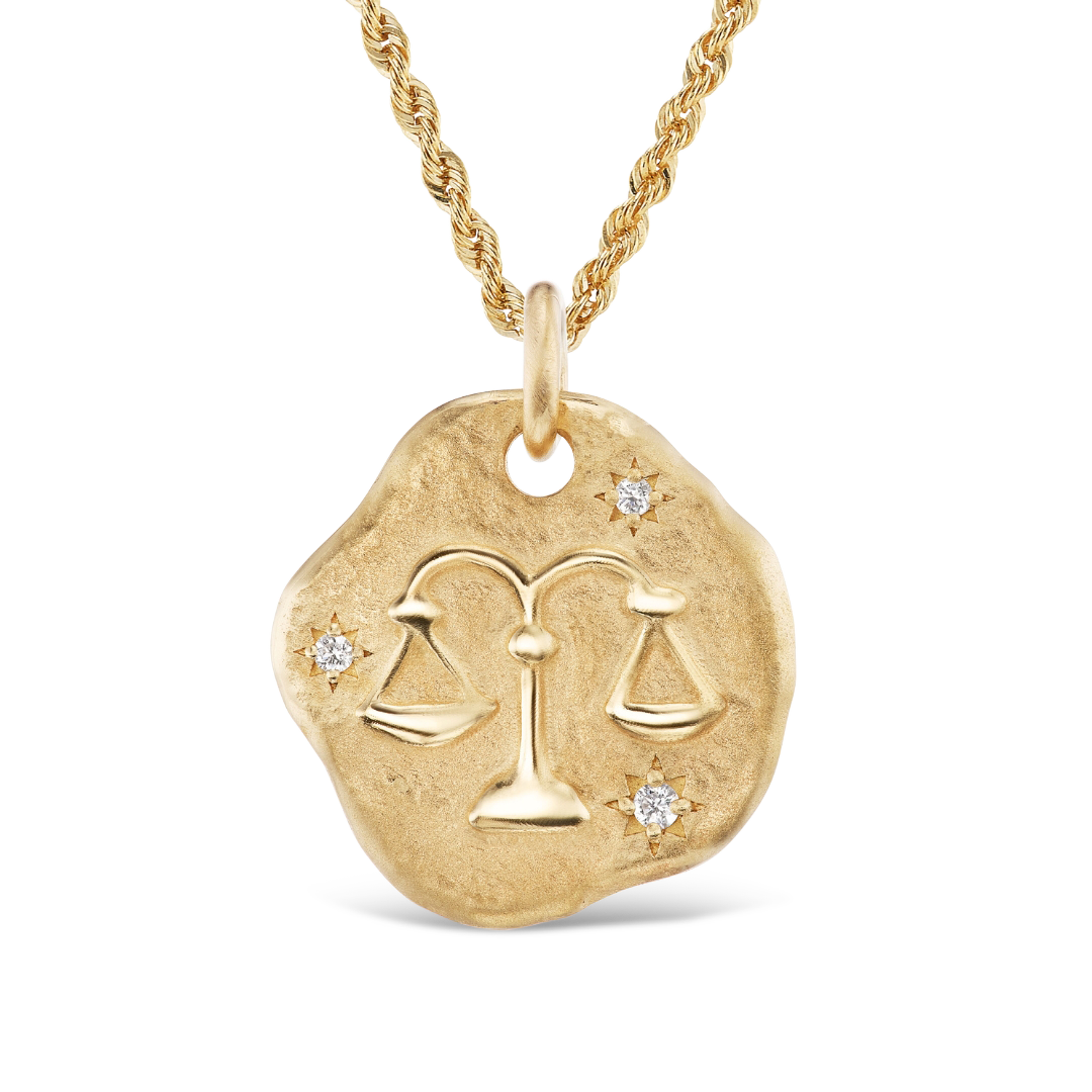LARGE ZODIAC MEDALLION 18KT YELLOW GOLD