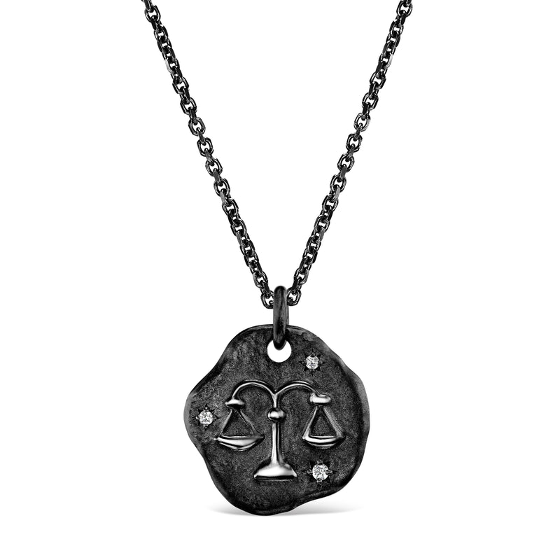 MINI ZODIAC MEDALLION 18KT Black Gold