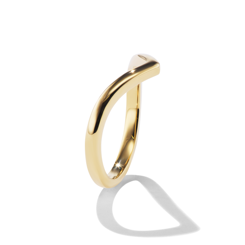 Lexi Band in Yellow Gold, side view