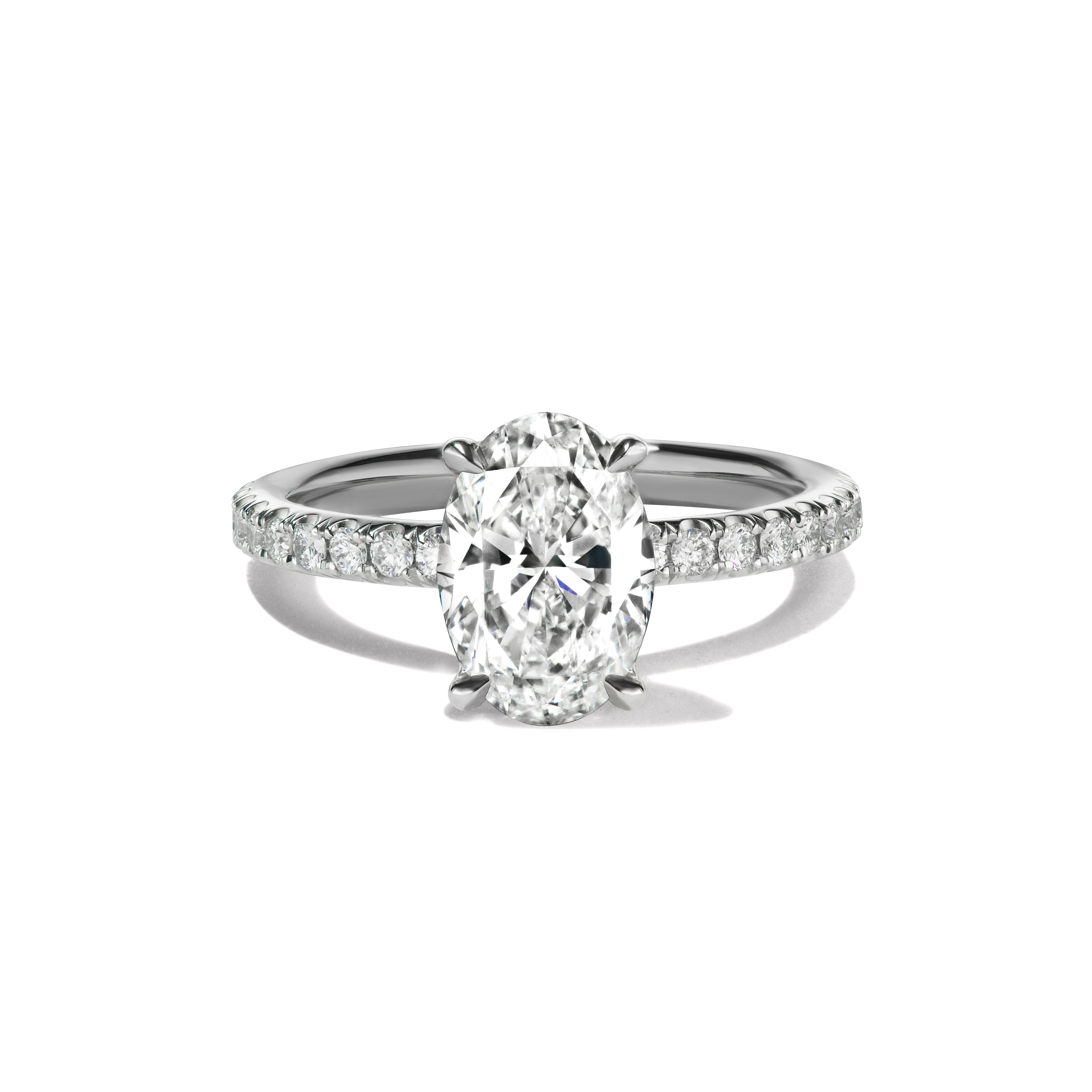Oval Diamond on a Pavé Band