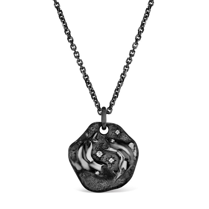 MINI ZODIAC MEDALLION 18KT Black Gold