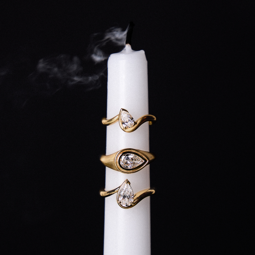 PHOENIX WHITE DIAMOND PINKY RING