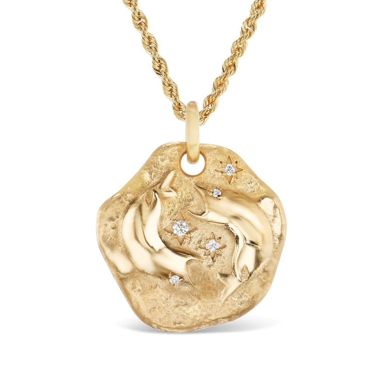 Large Zodiac Medallion 18KT Yellow Gold