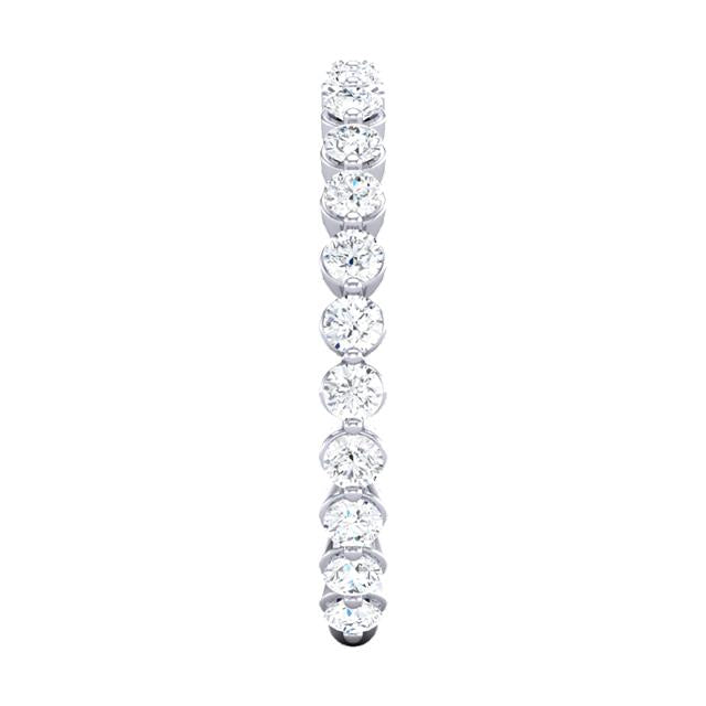 Round Cut Diamond Wedding Band - Side perspective