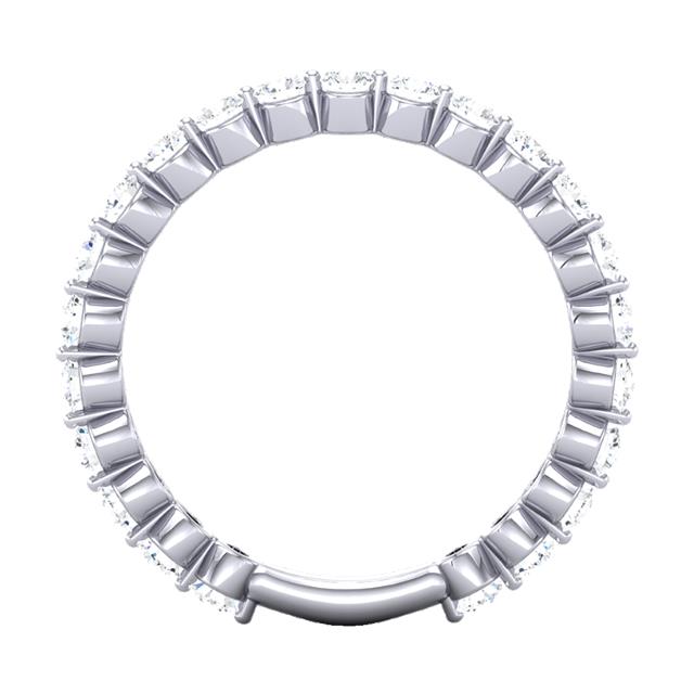 Round Cut Diamond Wedding Band - top view