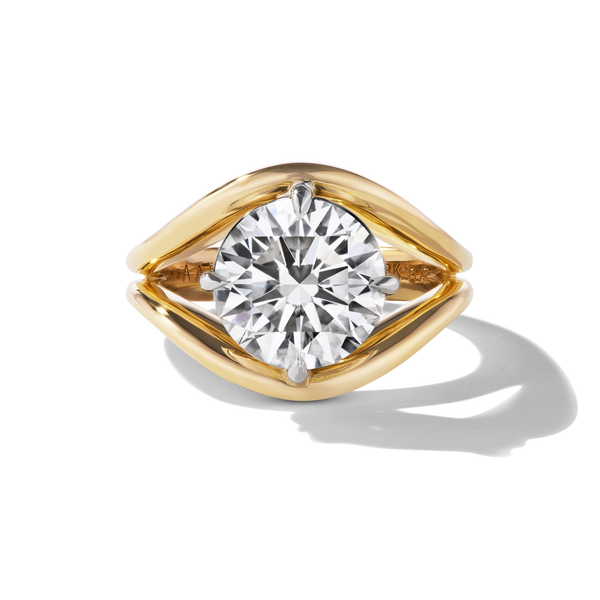 BESPOKE ROUND DIAMOND SPLIT SHANK RING