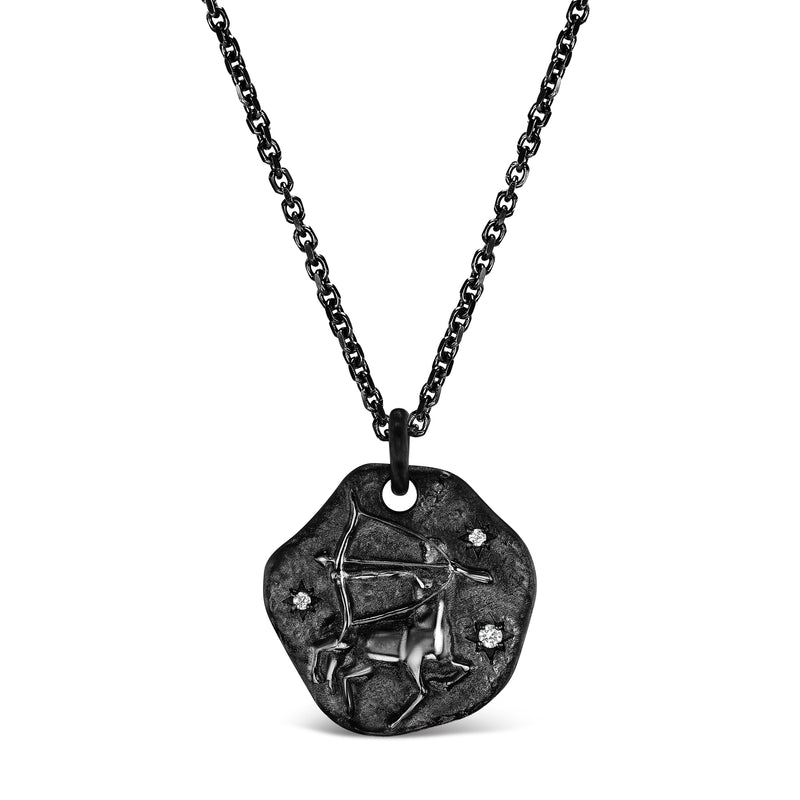 MINI ZODIAC MEDALLION 18KT Black Gold