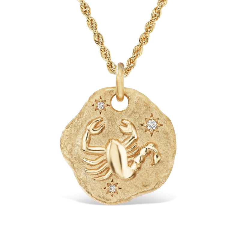 Large Zodiac Medallion 18KT Yellow Gold