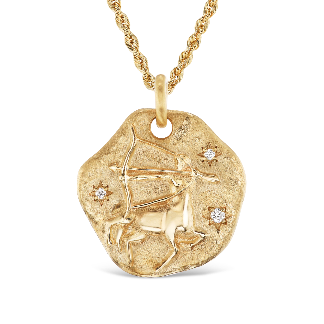 LARGE ZODIAC MEDALLION 18KT YELLOW GOLD