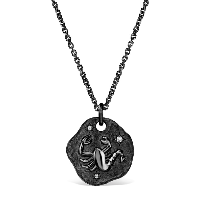 MINI ZODIAC MEDALLION 18KT Black Gold