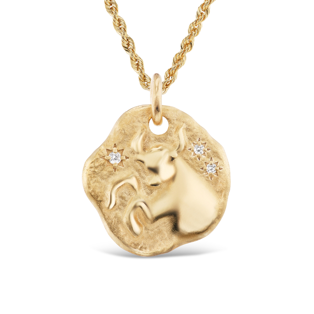 LARGE ZODIAC MEDALLION 18KT YELLOW GOLD
