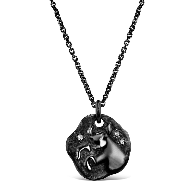 MINI ZODIAC MEDALLION 18KT Black Gold