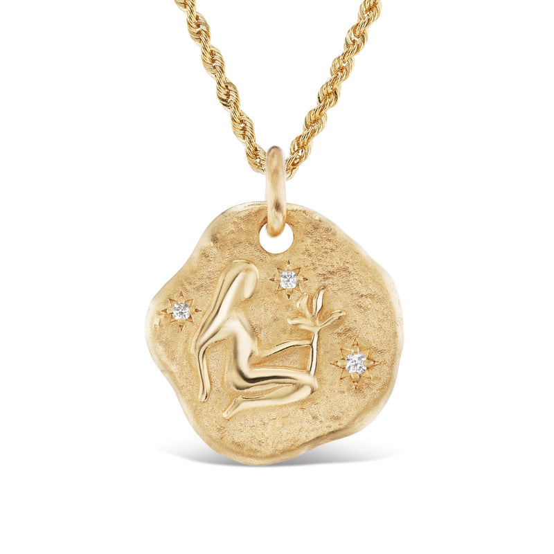 Large Zodiac Medallion 18KT Yellow Gold