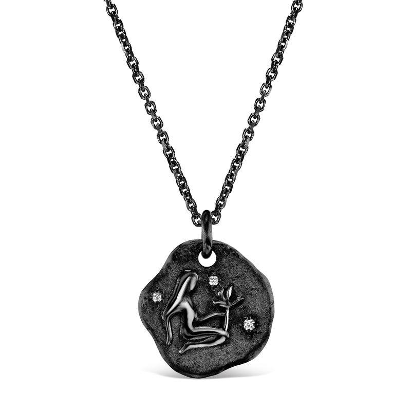 MINI ZODIAC MEDALLION 18KT Black Gold