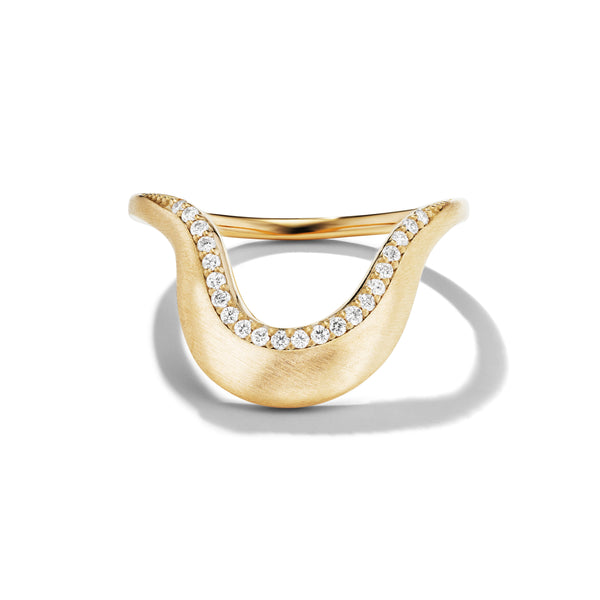 ZARIA Wedding Band, front view 