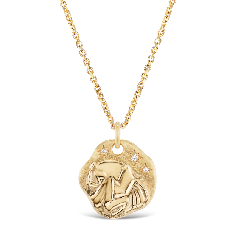 MINI ZODIAC MEDALLION 18KT YELLOW GOLD