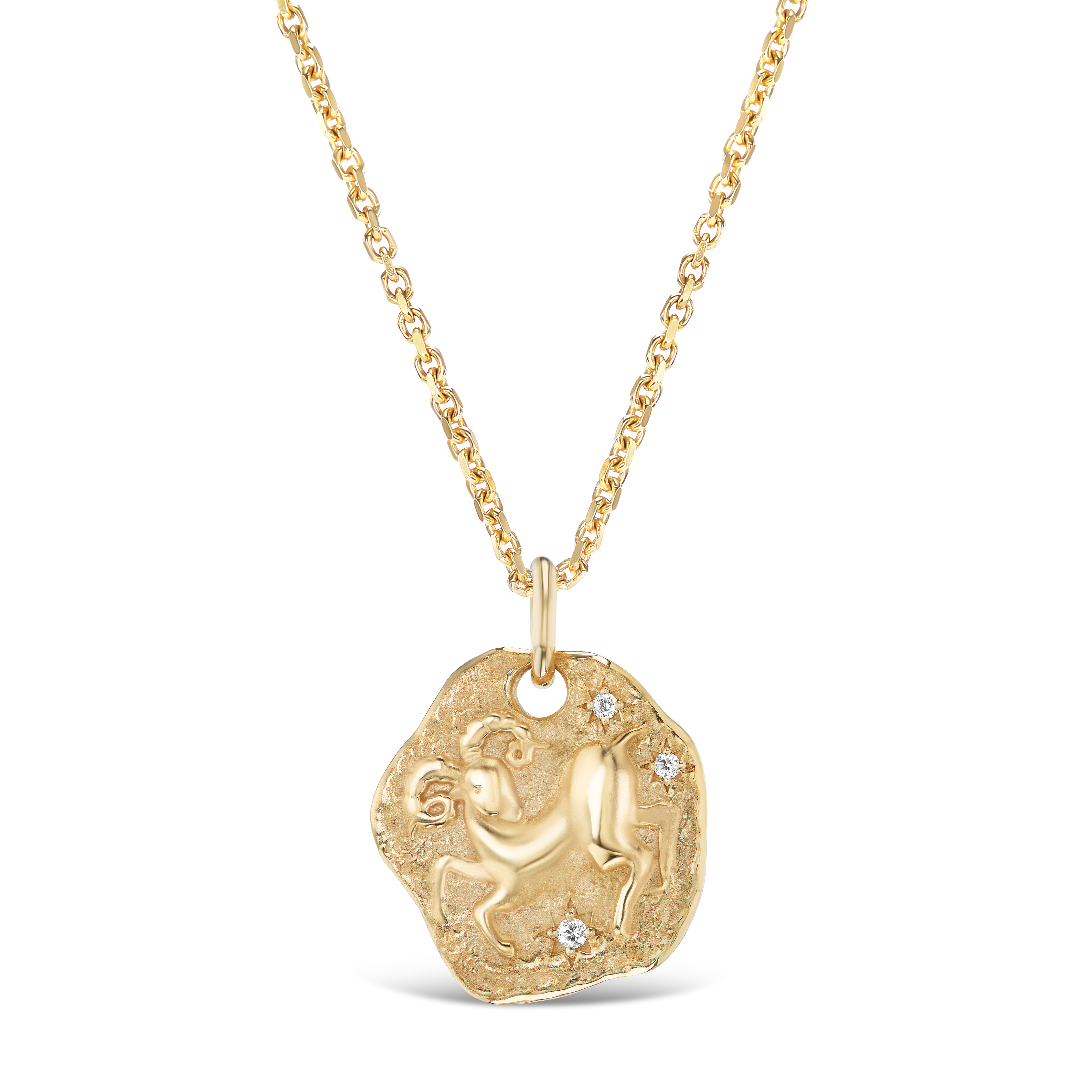 MINI ZODIAC MEDALLION 18KT YELLOW GOLD