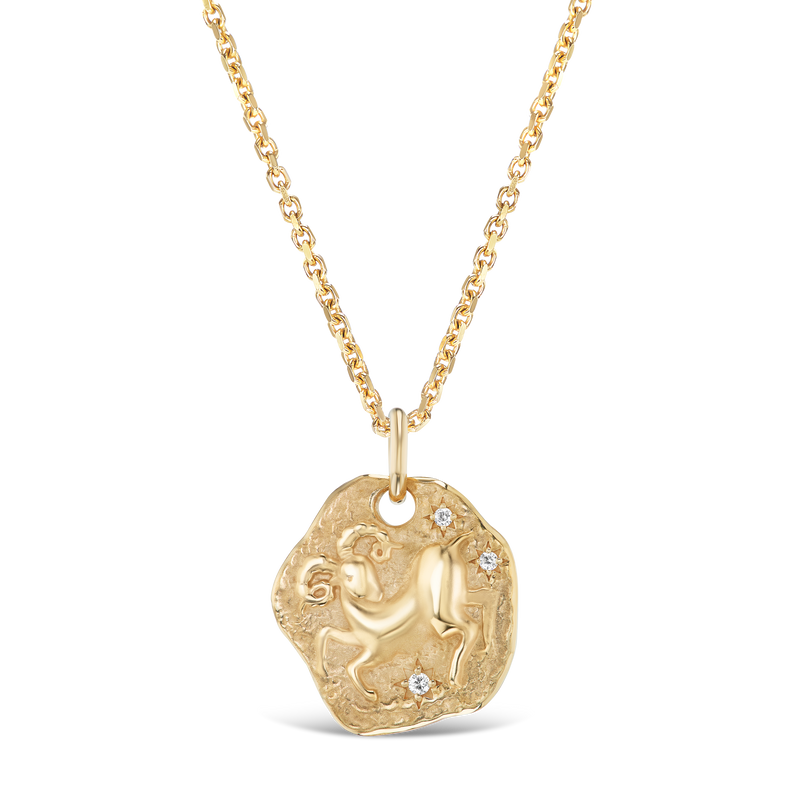 MINI ZODIAC MEDALLION 18KT YELLOW GOLD