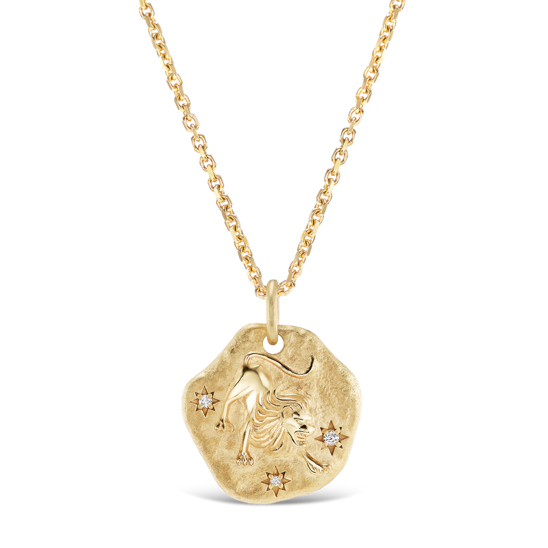 MINI ZODIAC MEDALLION 18KT YELLOW GOLD