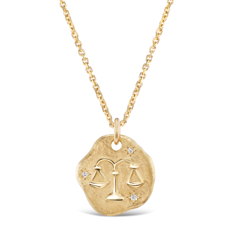 MINI ZODIAC MEDALLION 18KT YELLOW GOLD