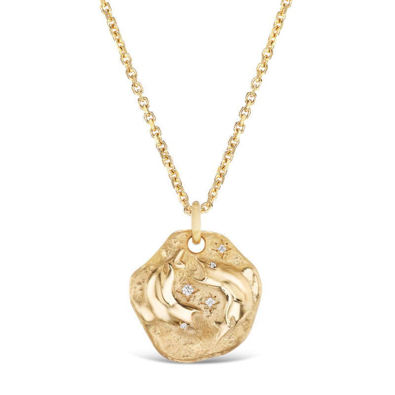 MINI ZODIAC MEDALLION 18KT YELLOW GOLD