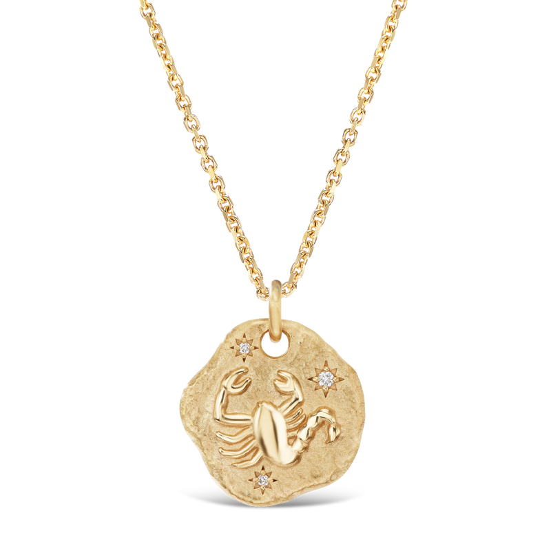 MINI ZODIAC MEDALLION 18KT YELLOW GOLD