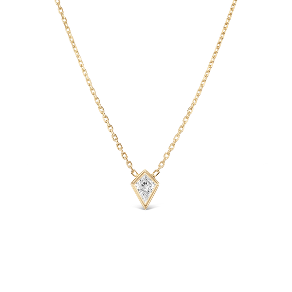 KELIS Kite Bezel Necklace, yellow gold-product view