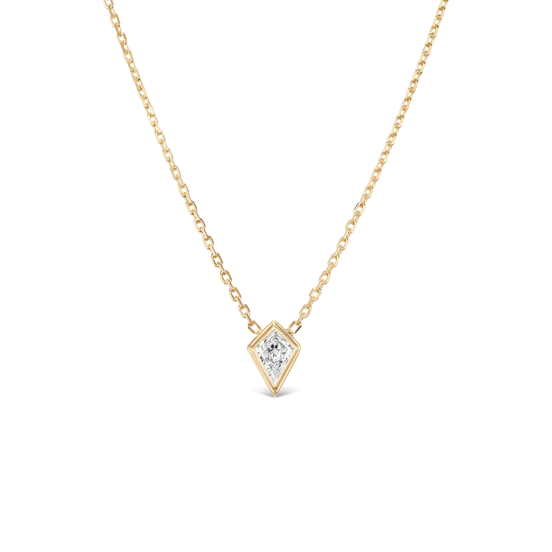 KELIS Kite Bezel Necklace, yellow gold-product view