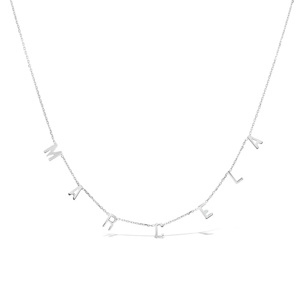 AMARA SPACED OUT LETTER NECKLACE