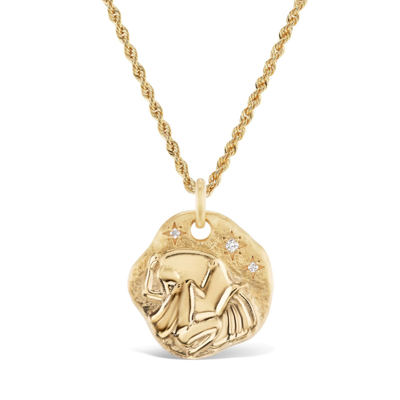 Large Zodiac Medallion 18KT Yellow Gold
