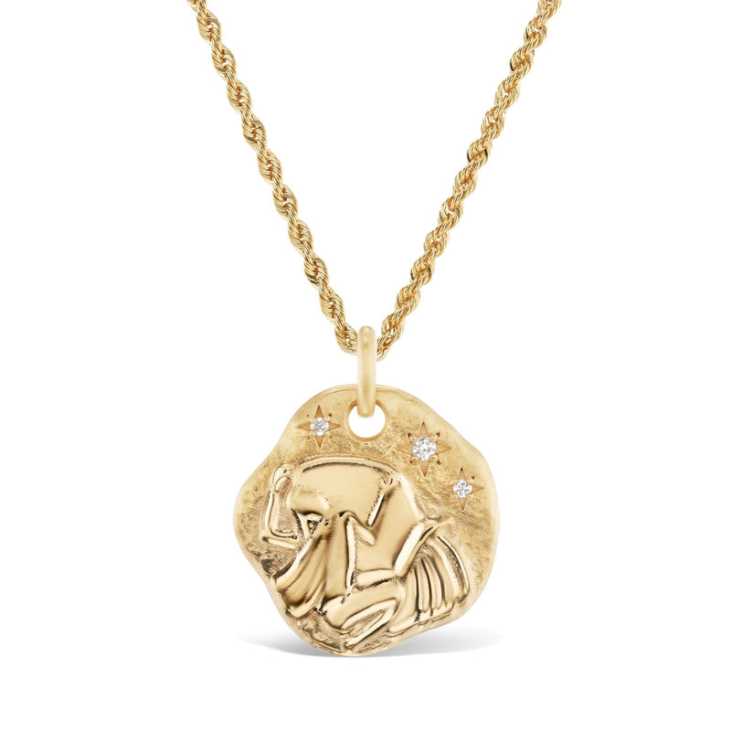 Large Zodiac Medallion 18KT Yellow Gold
