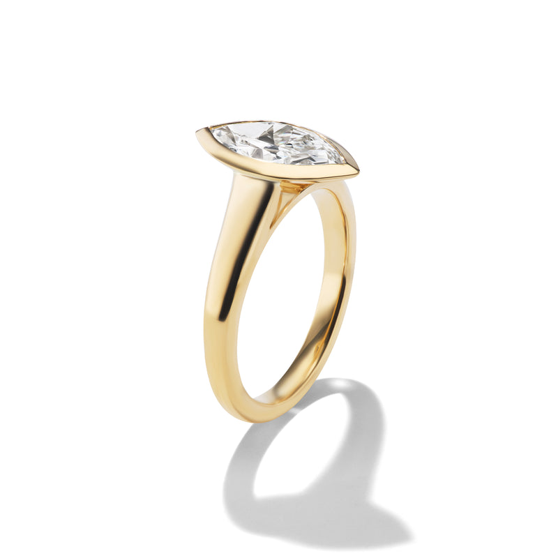 Bespoke Bezel Ring side view