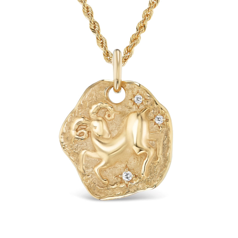 Large Zodiac Medallion 18KT Yellow Gold
