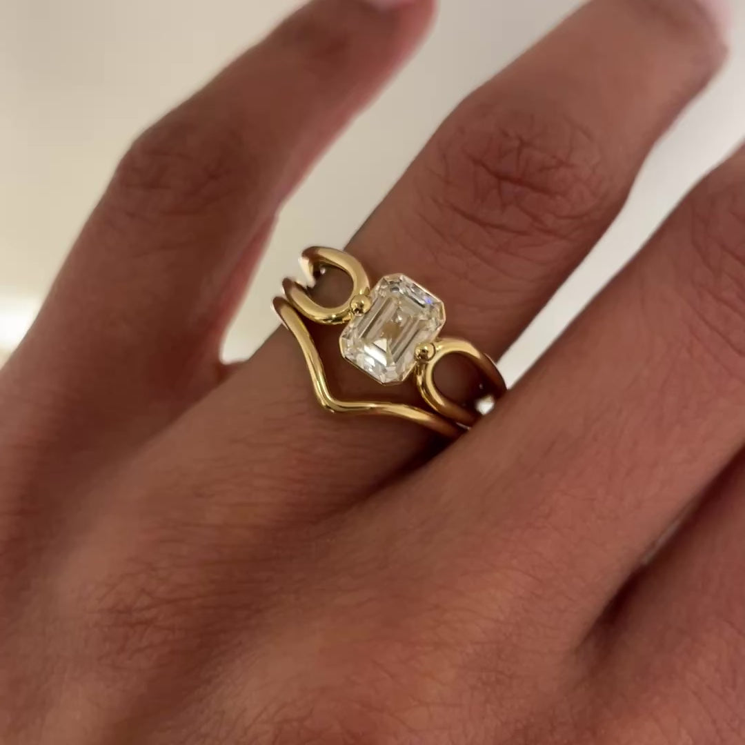 BEX 1.24 Engagement Ring + HAZEL Wedding Band Stack, video