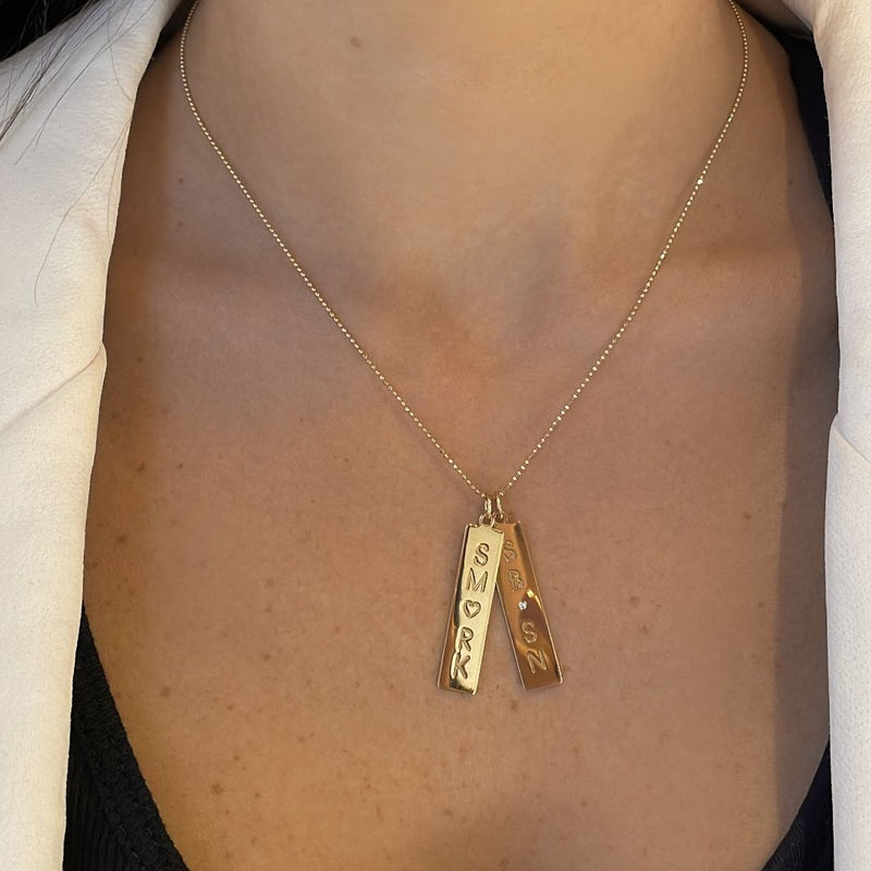 *NEW* IMANI 14KT Gold Bar Charm