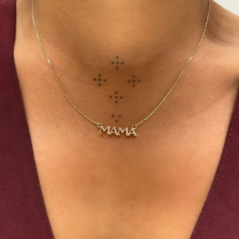 Mama discount nameplate necklace