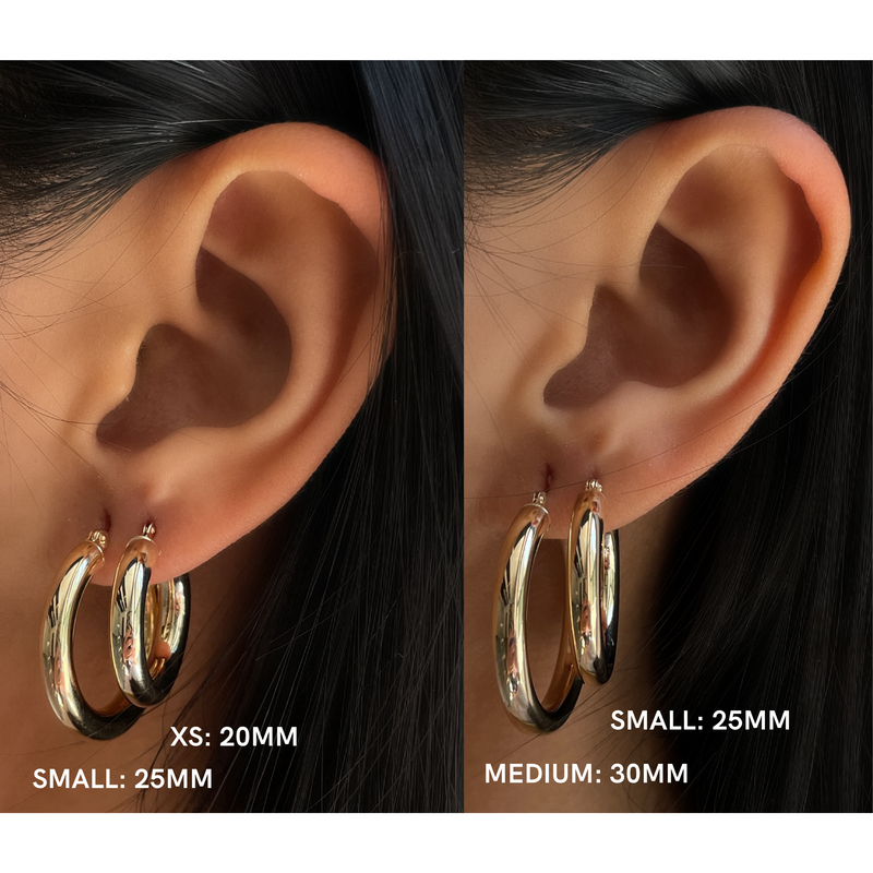 Ananya 14KT Yellow Gold Hoop Earrings