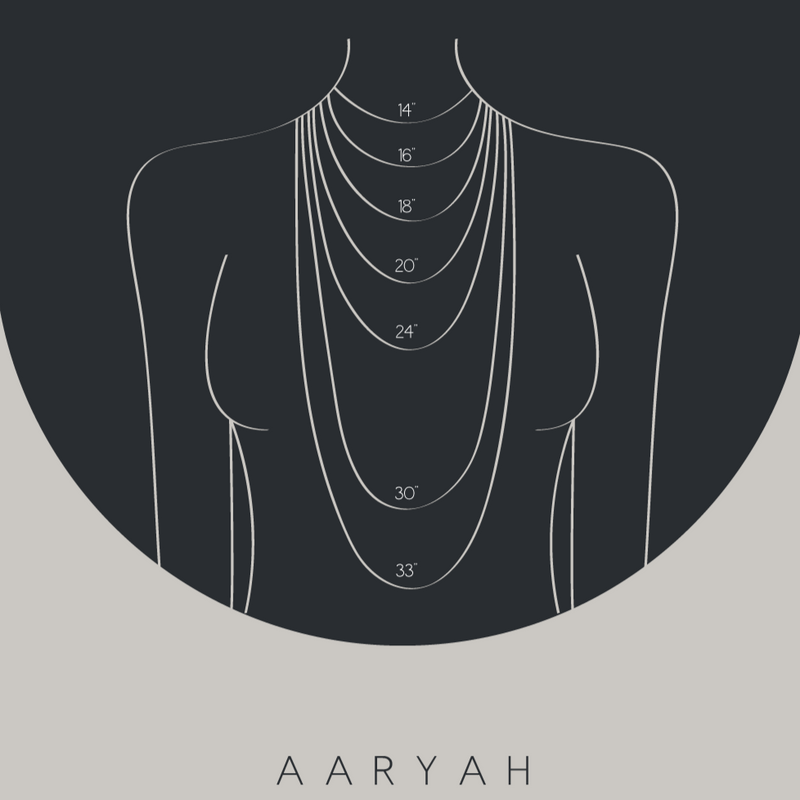 AYSHA Single Letter Necklace 14KT Gold