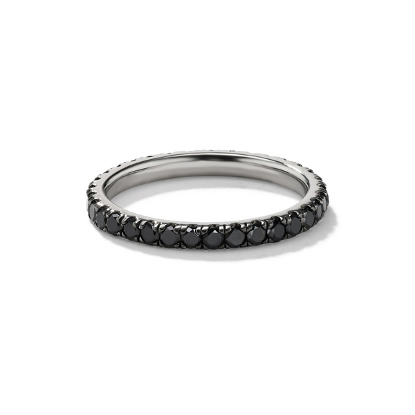 NERO Ring - Black Rhodium + Diamond Eternity Band