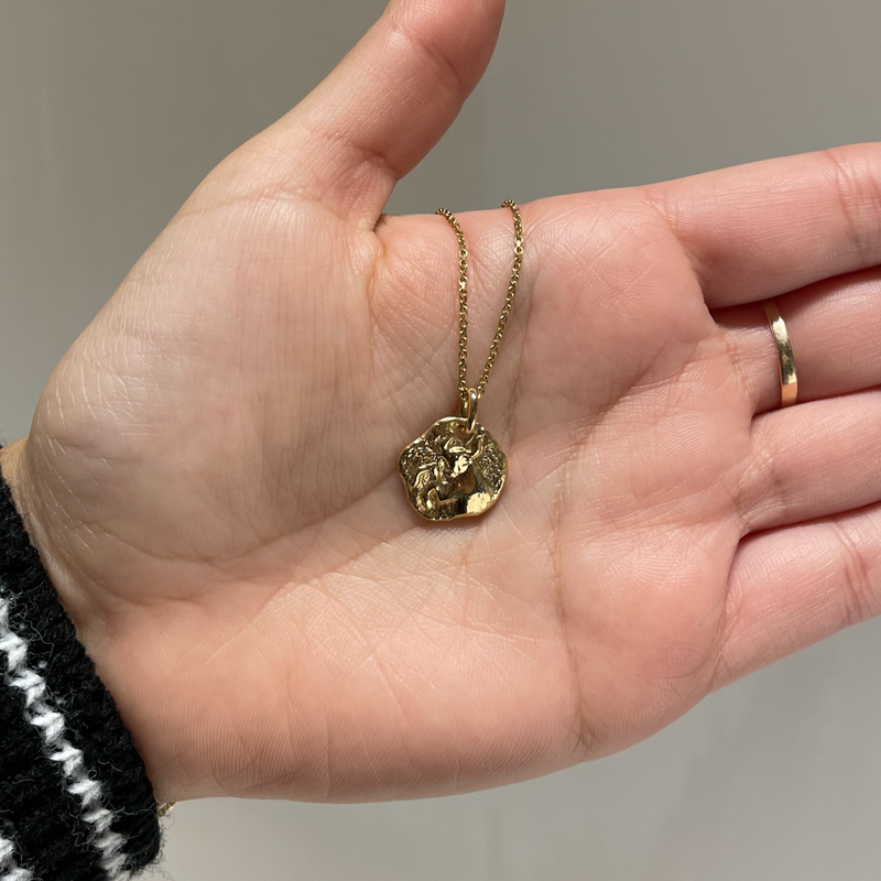 MINI TAURUS ZODIAC MEDALLION