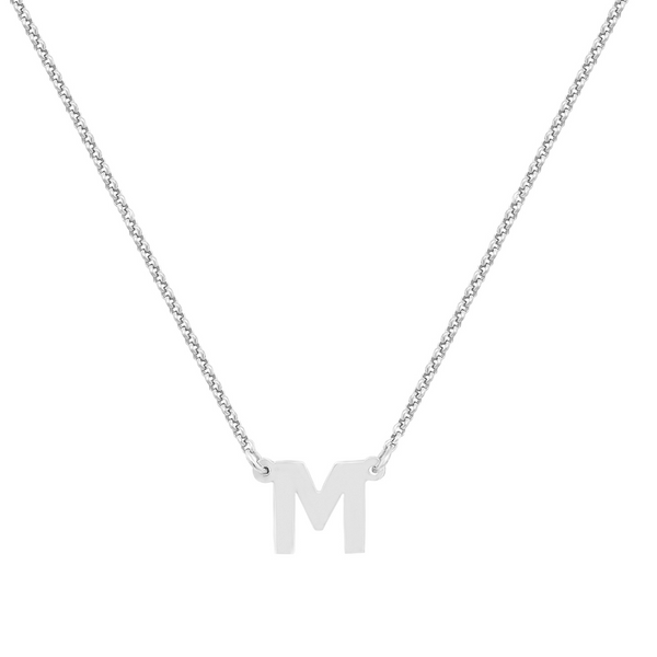 AYSHA Single Letter Necklace 14KT Gold
