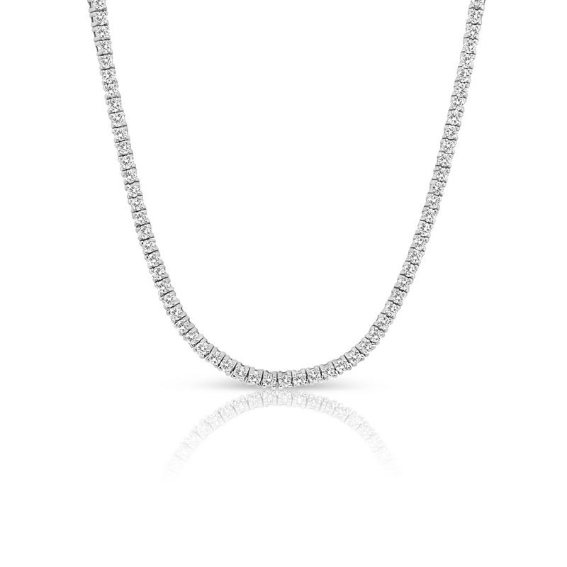 4.5crt MINA WHITE DIAMOND TENNIS NECKLACE