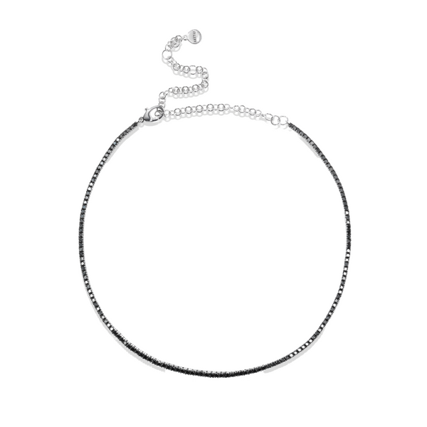 BLACK DIAMOND TENNIS NECKLACE